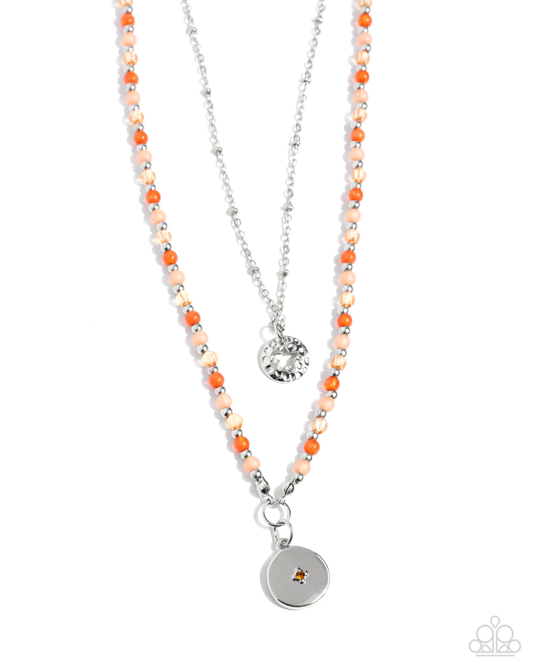 Paparazzi Daring Degree - Orange Necklace