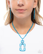 Load image into Gallery viewer, Paparazzi Metallic Movement - Blue Necklace
