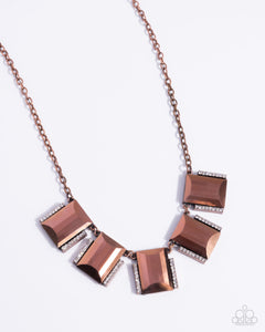 Paparazzi Rebel Racket - Copper Necklace