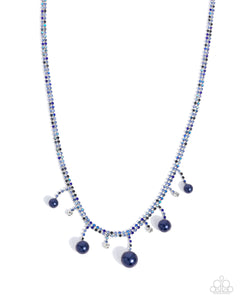 Paparazzi Shimmery Safeguard - Blue Necklace