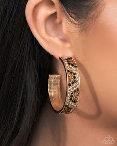 Paparazzi Cheetah Clique - Gold Earrings