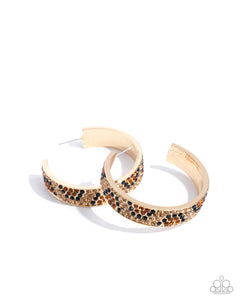 Paparazzi Cheetah Clique - Gold Earrings