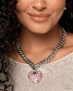 Paparazzi Ardent Affection - Pink Necklace