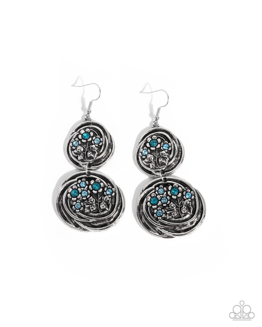 Paparazzi Garden Pavement - Blue Earrings
