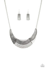 Load image into Gallery viewer, Paparazzi "Utterly Untamable" Silver Necklace &amp; Earring Set Paparazzi Jewelry
