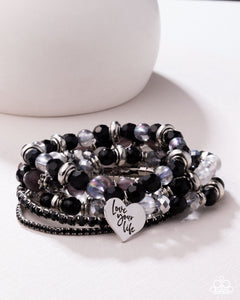 Paparazzi Optimistic Opulence - Black Bracelet
