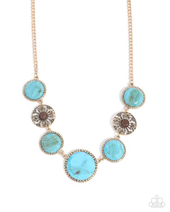 Paparazzi Gentle Glam - Blue Necklace