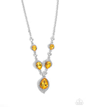 Load image into Gallery viewer, Paparazzi SPADES of Shimmer - Yellow Necklace
