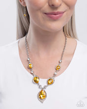 Load image into Gallery viewer, Paparazzi SPADES of Shimmer - Yellow Necklace
