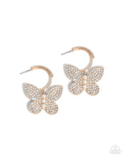 Load image into Gallery viewer, Paparazzi Butterfly Boundary - Gold Earrings
