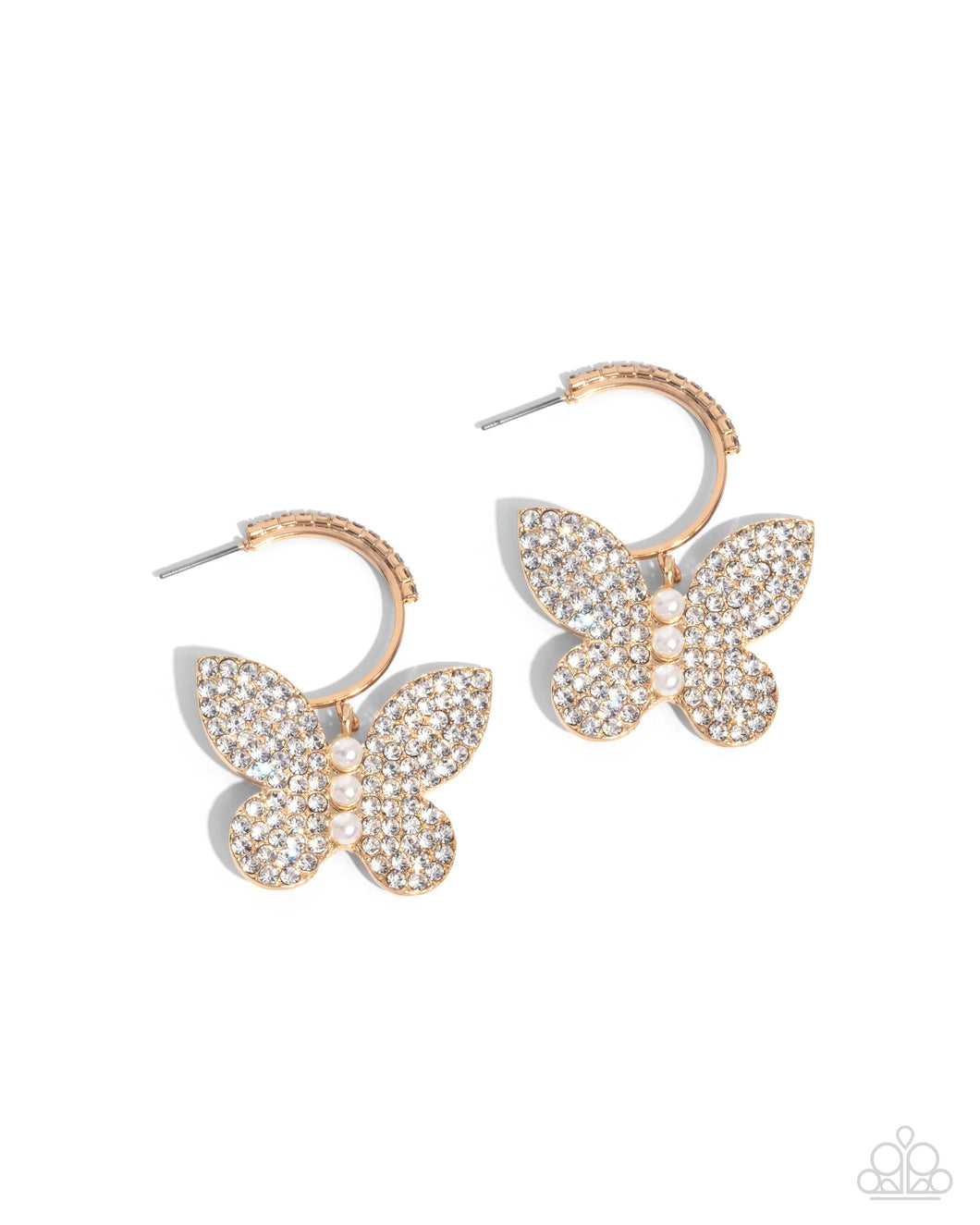 Paparazzi Butterfly Boundary - Gold Earrings