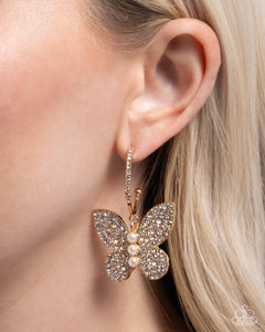 Paparazzi Butterfly Boundary - Gold Earrings
