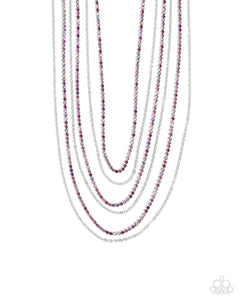 Paparazzi Pronged Purpose - Pink Necklace