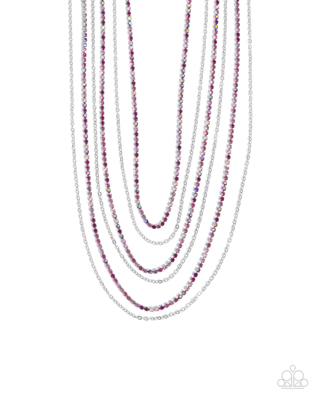 Paparazzi Pronged Purpose - Pink Necklace