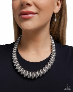 Paparazzi Candescent Coils - Silver Necklace