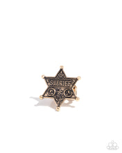 Load image into Gallery viewer, Paparazzi Sheriffs Star - Gold Ring
