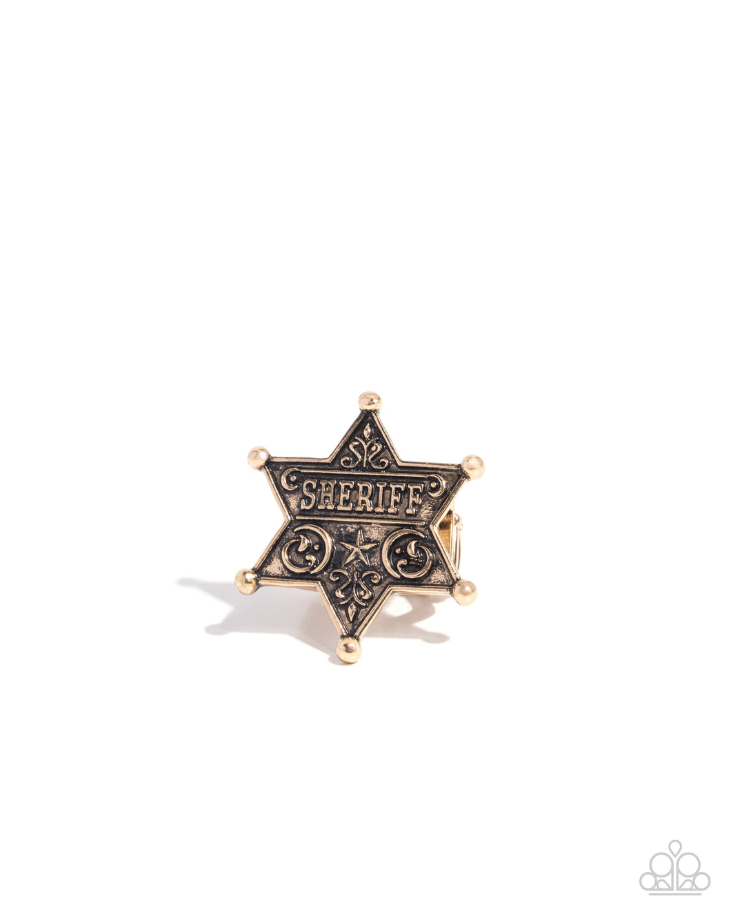 Paparazzi Sheriffs Star - Gold Ring