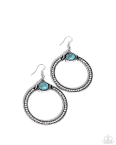 Paparazzi Radical Rusticity - Blue Earrings