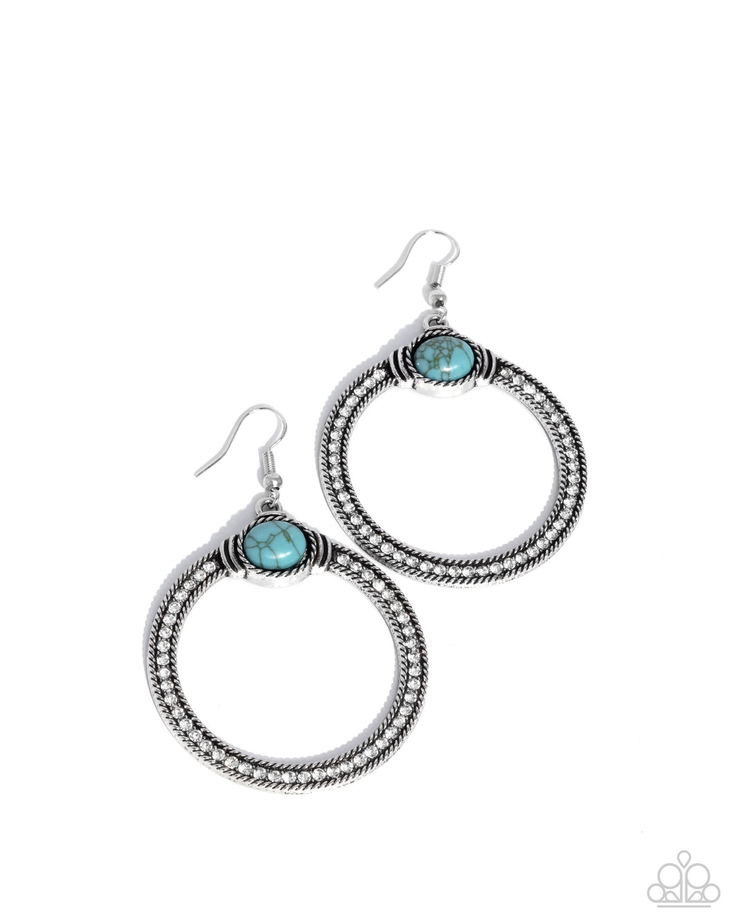 Paparazzi Radical Rusticity - Blue Earrings