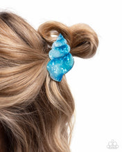 Load image into Gallery viewer, Paparazzi Smooth Seashell - Blue Hair Accessory
