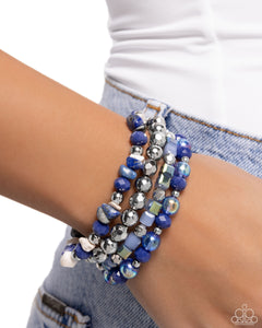 Paparazzi Supervisory Stack - Blue Bracelet