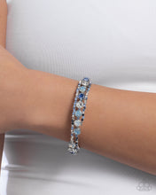 Load image into Gallery viewer, Paparazzi Shimmery Sample - Blue Bracelet
