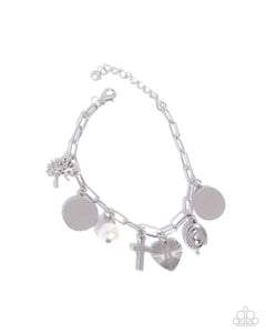Paparazzi Charm Commitment - White Bracelet