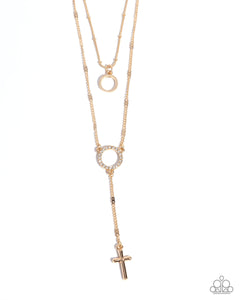 Paparazzi Faithfully Fierce - Gold Necklace