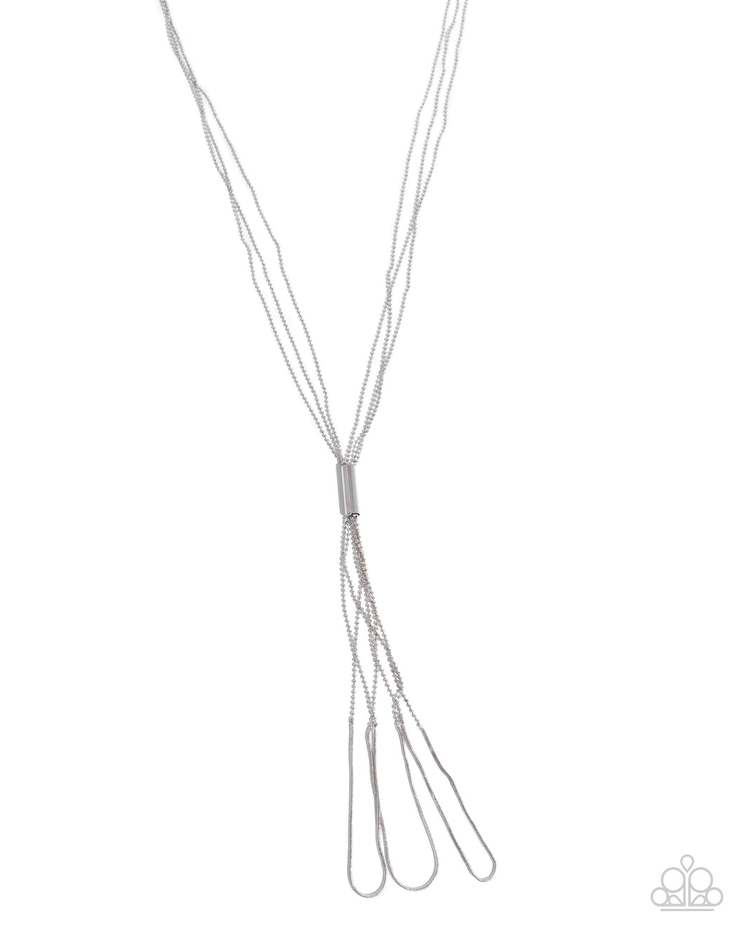 Paparazzi Threaded Transit - Silver Necklace