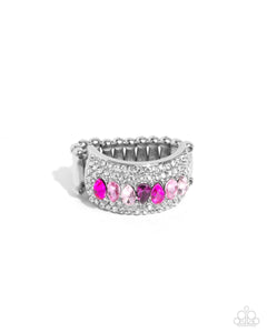 Paparazzi Laid-Back Linear - Pink Ring