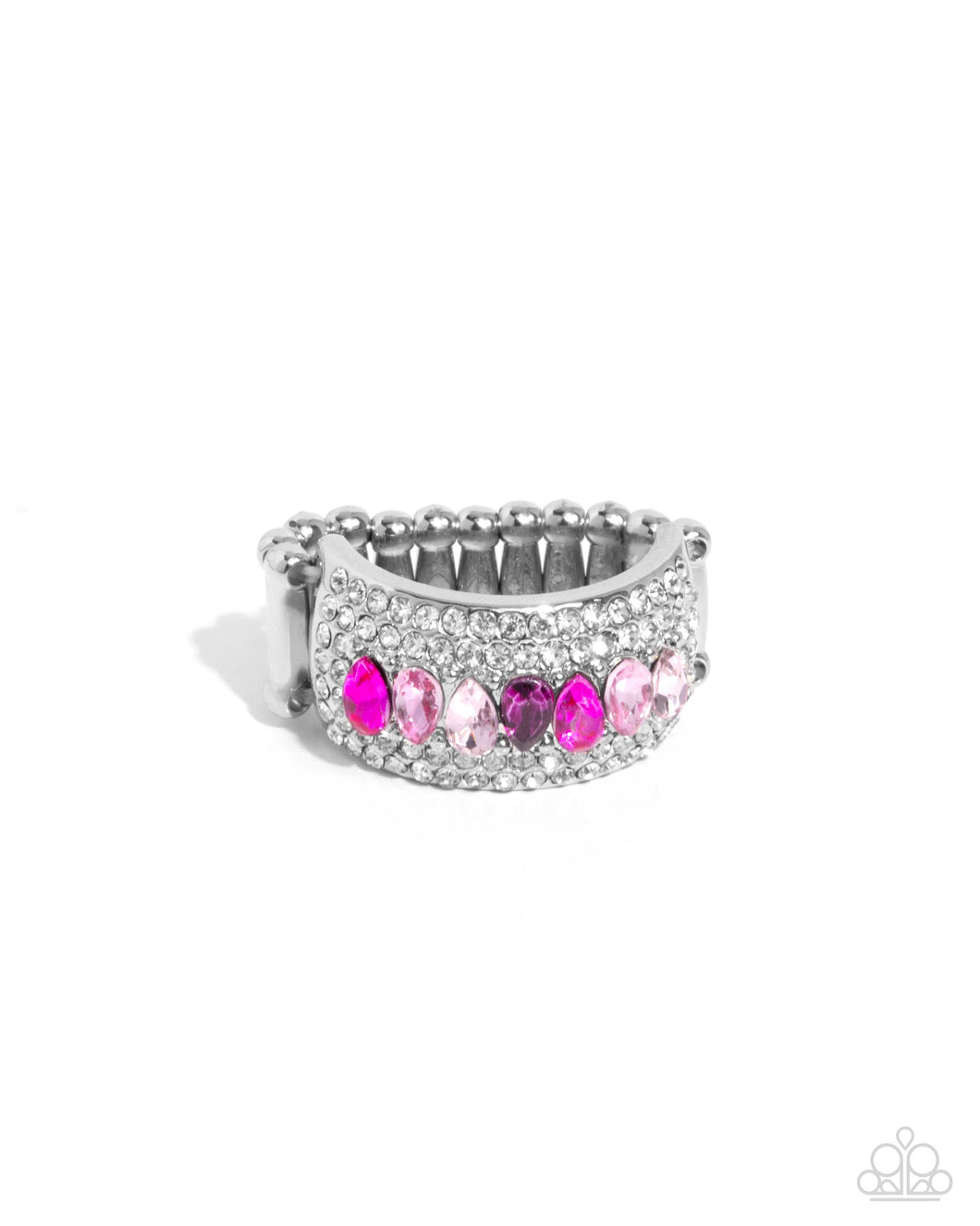 Paparazzi Laid-Back Linear - Pink Ring