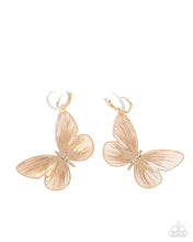 Load image into Gallery viewer, Paparazzi Fluttering Folk - Gold Earrings
