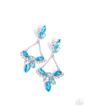 Load image into Gallery viewer, Paparazzi Carefree Chandelier - Blue Earrings
