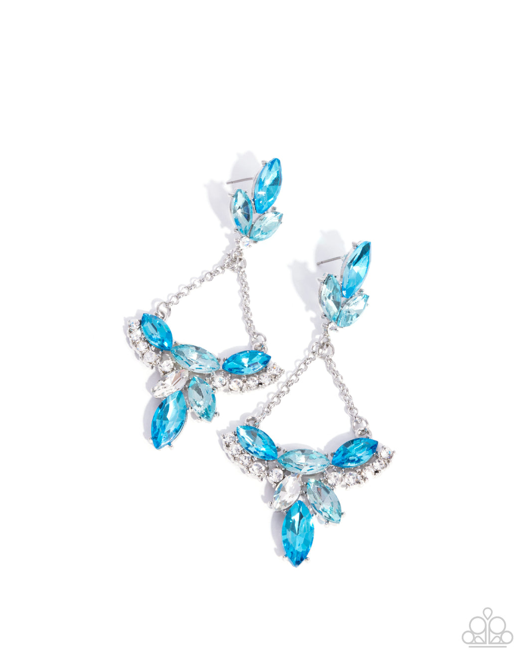 Paparazzi Carefree Chandelier - Blue Earrings