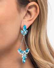 Load image into Gallery viewer, Paparazzi Carefree Chandelier - Blue Earrings
