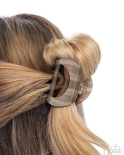 Load image into Gallery viewer, Paparazzi Striped Shopaholic - Brown Hair Accessory
