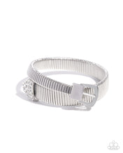 Load image into Gallery viewer, Paparazzi Belted Brilliance - White Bracelet
