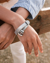 Load image into Gallery viewer, Paparazzi Belted Brilliance - White Bracelet
