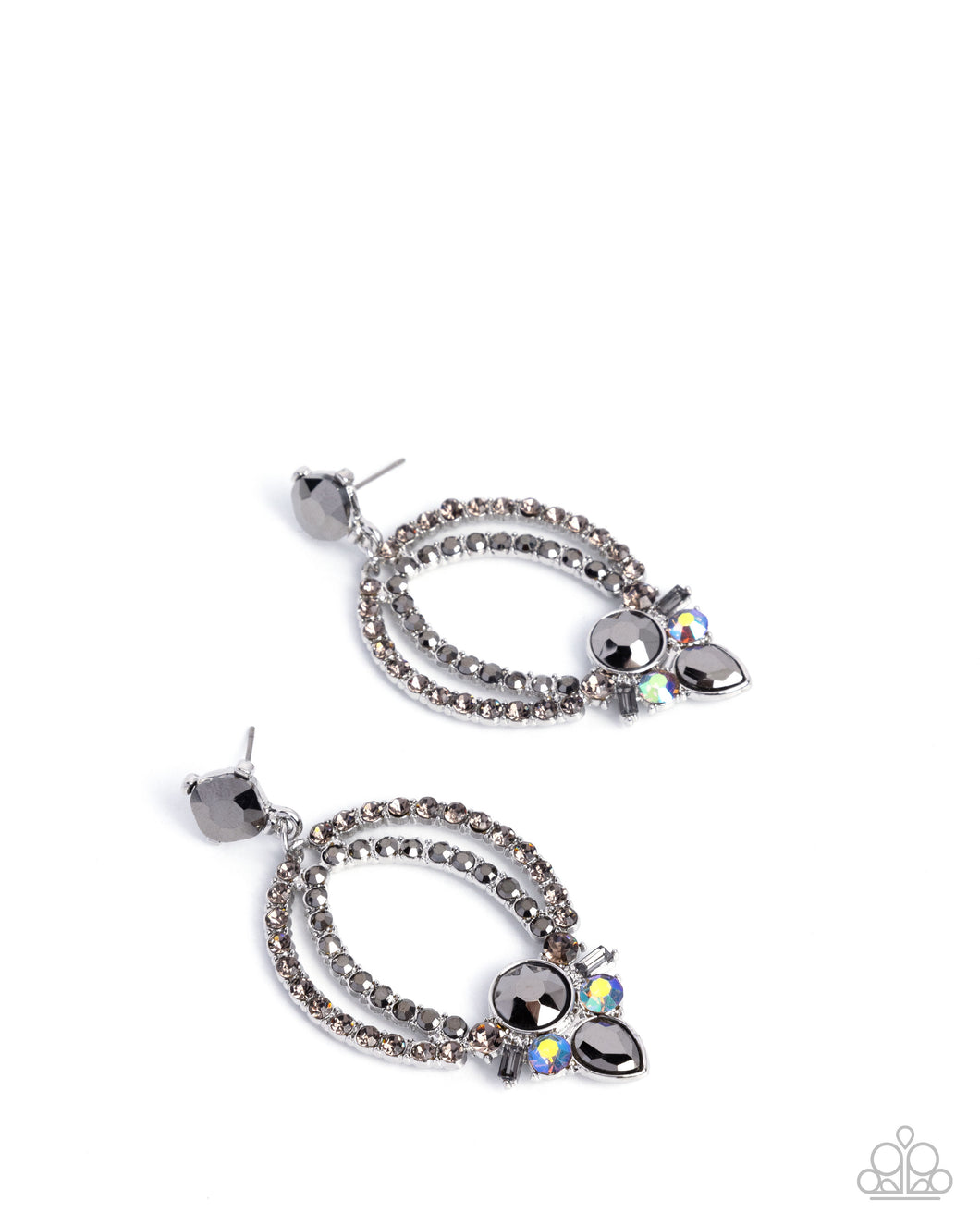 Paparazzi Karma Knockout - Silver Earrings