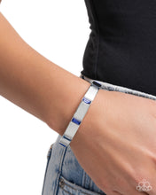 Load image into Gallery viewer, Paparazzi Glistening Gesture - Blue Bracelet
