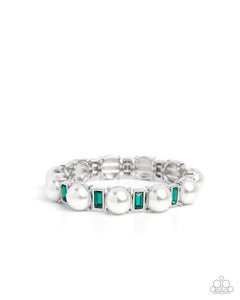 Paparazzi Pronged Palace - Green Bracelet