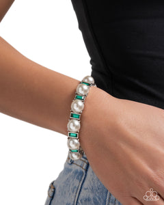 Paparazzi Pronged Palace - Green Bracelet