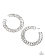 Load image into Gallery viewer, Paparazzi Interlocked Icing - White Earrings
