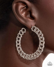 Load image into Gallery viewer, Paparazzi Interlocked Icing - White Earrings

