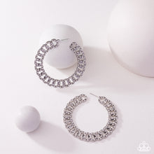 Load image into Gallery viewer, Paparazzi Interlocked Icing - White Earrings
