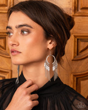Load image into Gallery viewer, Paparazzi Free-Spirited Fringe - Silver Earrings
