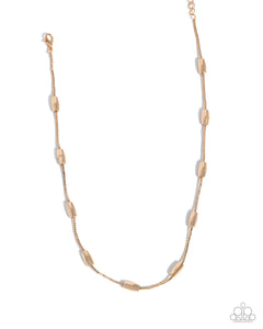 Paparazzi Cylindrical Chic - Gold Necklace