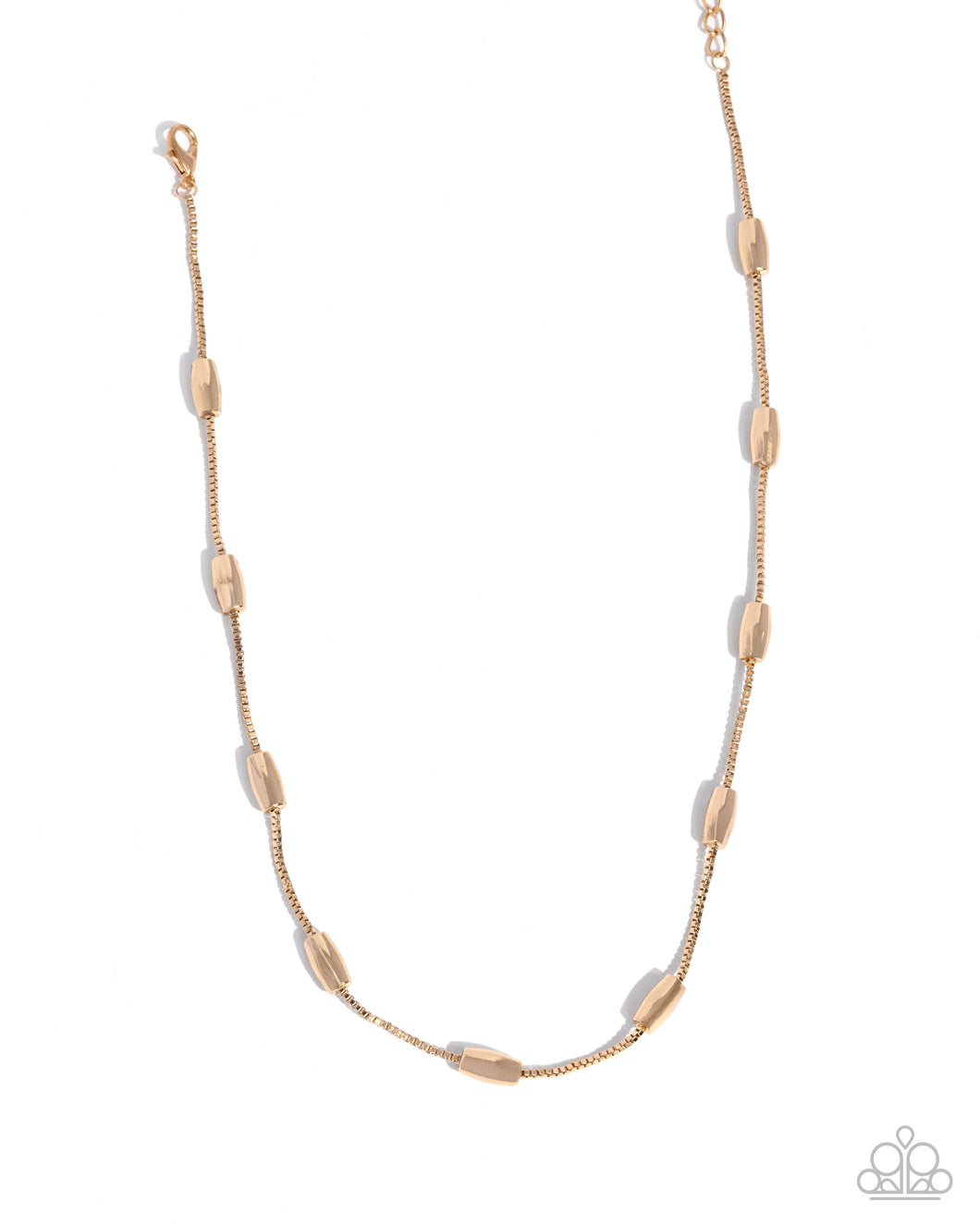 Paparazzi Cylindrical Chic - Gold Necklace