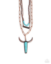 Load image into Gallery viewer, Paparazzi Longhorn Layers - Copper Necklace
