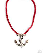 Load image into Gallery viewer, Paparazzi Anchored Allure - Red Necklace
